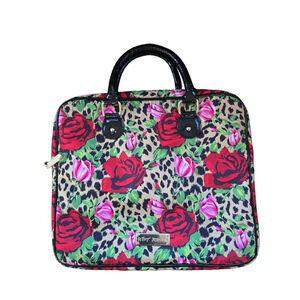 Betsey Johnson Floral Leopard Print Satchel Bag